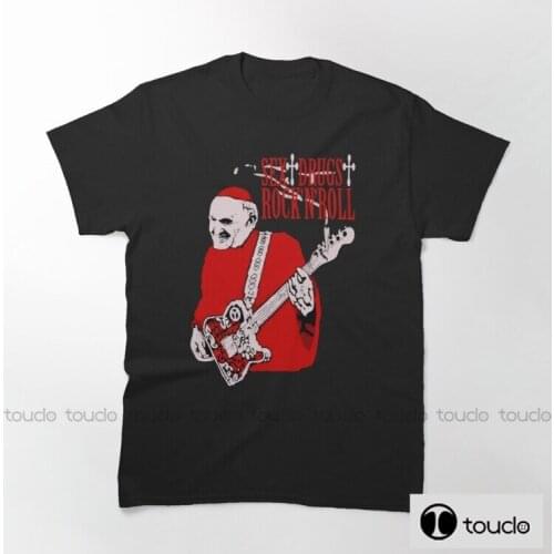 New Sex Drugs And Rock N Roll Pope T Shirt MenS Summer Black 100% Cotton Short Sleeves Popular Normal Tee Shirts Tops Unisex