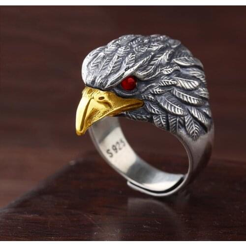New Handmade Ring Eagle Ring Men and Women Domineering Personality Fashion Open Ring Ring Couple Ring