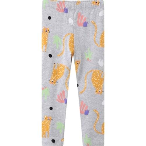2-7 Years Baby Girl Leggings Pants Spring and Summer Kids Cartoon Print Elasticily Leggings Toddler Girls Cute Cotton Slim Pants