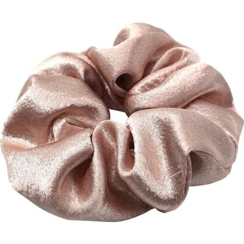 Casual Solid Color Hair Accessories For Womens Girls Pink Black Hair Rubber Handmade Ponytail Classic Style Sport Headdress Lady