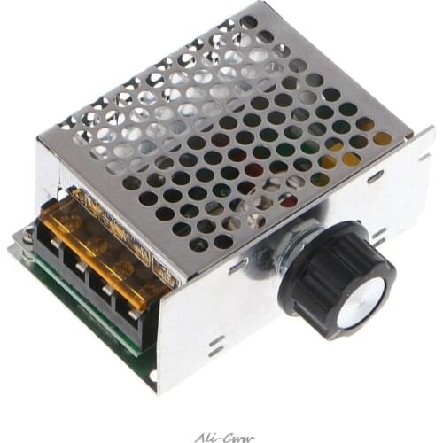 Professional Voltage Regulators 4000W 220V High Power SCR Speed Controller Electronic Voltage Regulator Governor Thermostat