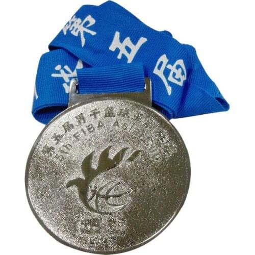 Manufacturer custom silver medal cheap basketball medal medal k20058
