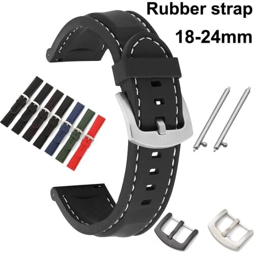 Quick Release Watch Strap 18mm 20mm 22mm 24mm Sport Rubber Replacement Silicone Watchbands Waterproof Soft Wrist Watch Band Belt
