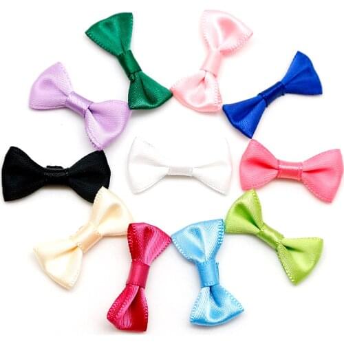 Mixed Handmade Satin Ribbon Bowknot For Hair Clips DIY Cloth Bow Fabric Patch Christmas Craft Wedding Decoration Accessories