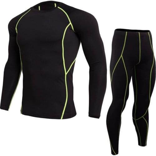 Gym Jogging Sportswear Training Tights Workout Clothes Quick Dry Fit Fitness Tracksuit Running Compression Shirt Leggings Set