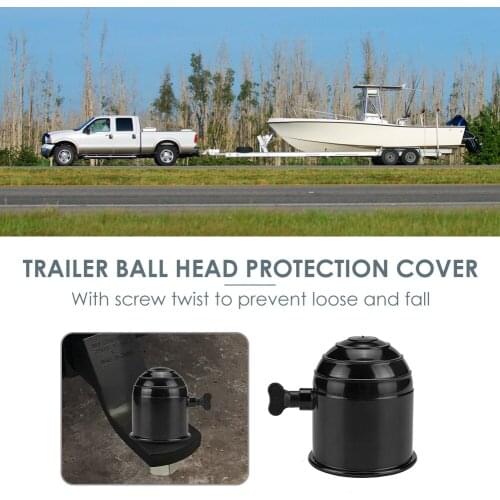 Universal 50mm Trailer Hitch Tow Ball Cover Enduring Car Durable Parts Components Cap with Screw Knob Car Accessories