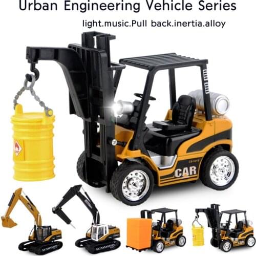 High simulation alloy engineering vehicle model alloy excavator toys,pulverizer crane forklift toy vehicles