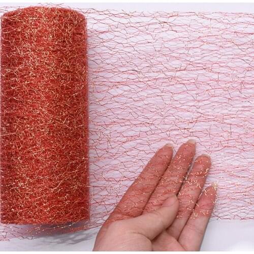 10 Yards 15cm Organza Glitter Tulle Rolls Fabric Ribbon Bows Tutu Skirt For Gift Wedding Bouquet Birthday Party Chair Decoration