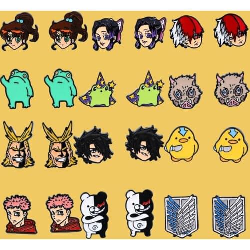 SP1513 Duck Earrings Anime Bear Enamel Stud Earrings For Women Animal Piercing Ear Cartoon Funny Frog Earrings Jewelry Gifts