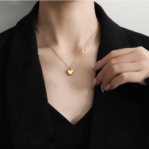 Rhysong Charms Neck Chains With Moon Pendant Stainless Steel Gold Plated Jewelry Woman Necklace Accessories BirthdBirthday Gift