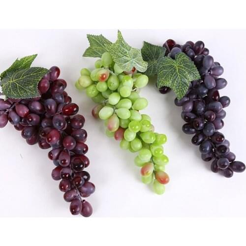 1 Bunch Fake Grape Artificial Plastic Lifelike Faux Fruit Home Garden Decoration