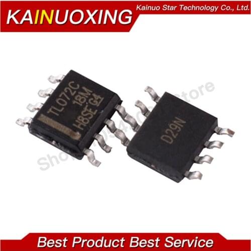 10PCS TL072CDR SOP8 TL072C SOP TL072 SMD 072CDR SOP-8 TL072CDT TL072C new and original