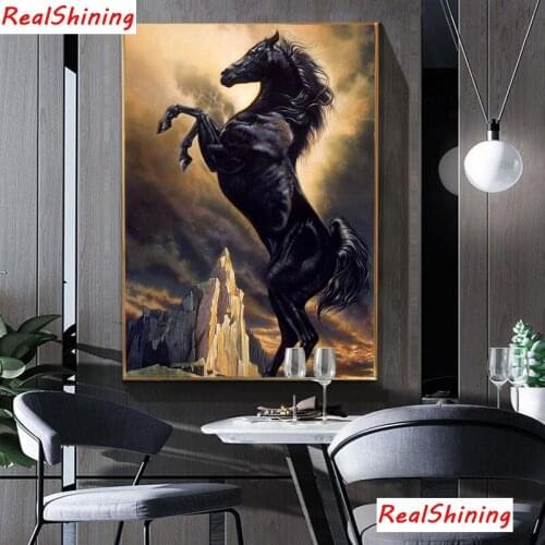 5D Diy Diamond Painting Cross Stitch full Square Diamond Embroidery horse picture for room Decor H2475