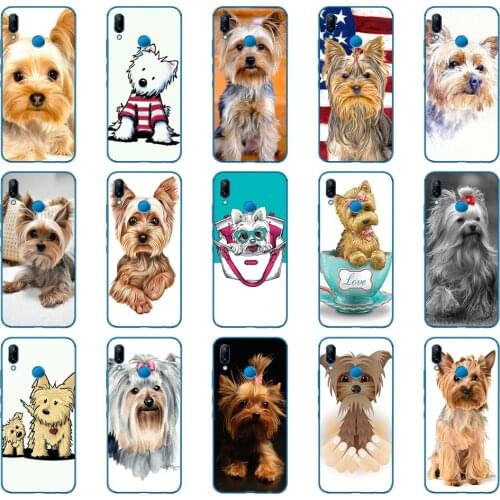 93DD yorkshire terrier dog puppy Soft Silicone Cover for Huawei P9 P10 P20 P30 Lite mate 10 20 PRO lite p smart 2019 case