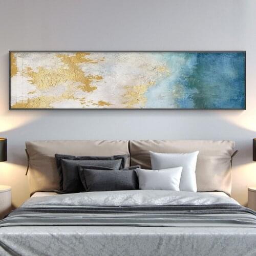 Abstract Canvas Painting Posters Golden Foil Texture Classic Wall Art Modern Canvas Wall Pictures for Living Room Bedroom Decor