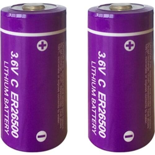 2PCS/lot Li-SOCl2 26500 ER26500 3.6V 9000mAh C battery size lithium primary 9A batteria