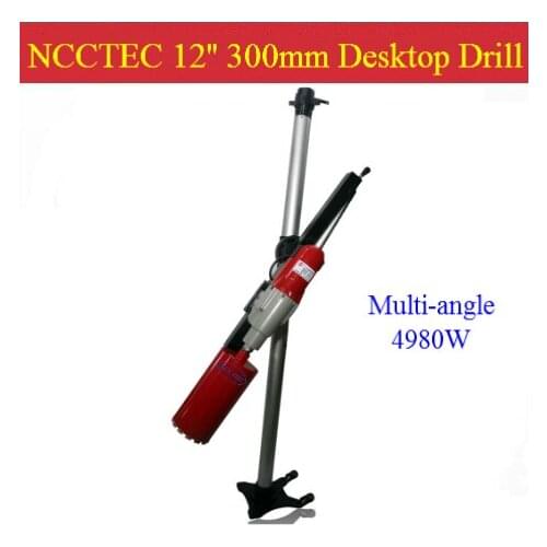 12'' 300mm Multi-angle degree Diamond Core Drill | Reinforced Concrete wall floor wet drill | 4980w with protect switch