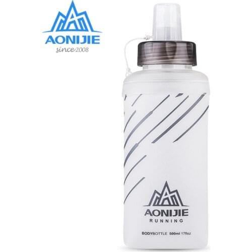 Aonijie 450Ml Soft Water Bottle Water Cup Foldable Portable Backpack Running Water Bottle Dust Cover Cross-Country Running Spor