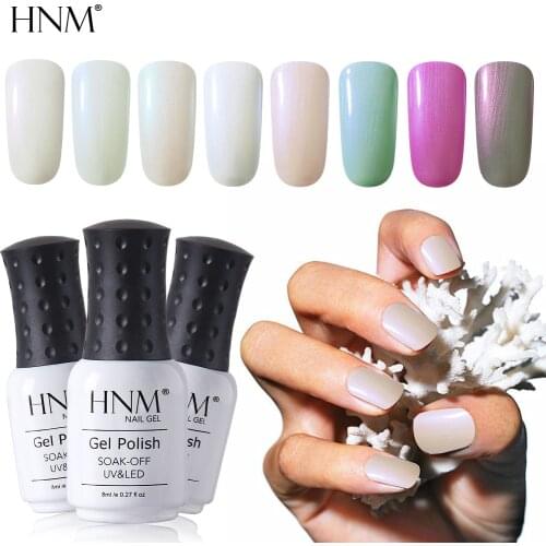 HNM Shell Gel Nail Polish 8ML Lacquer UV LED Lamp Soak Off Nail Art DIY Semi Permanent Lucky Lacquer Hybrid Varnish Paint Gellak