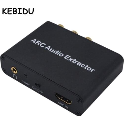 HDMI-compatible ARC Audio Extractor Audio Adapter 3.5mm Stereo Fiber Coaxial Converter for Amplifier Soundbar Speaker HDTV