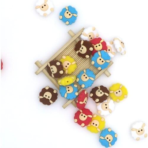 Kovict 50/100/200/500 Mini sheep Silicone Beads Baby Dummy Cartoon Pacifier Toy Accessories