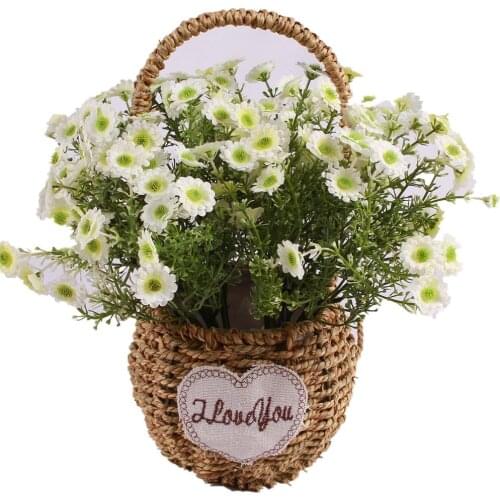 Artificial flower chrysanthemum bonsai plastic fake flower potted home garden balcony desktop decoration supplies