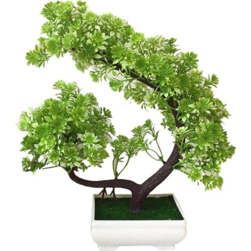 Artificial Flower Pine Plant Bonsai Garden DIY Holiday Party Home Desktop Decor