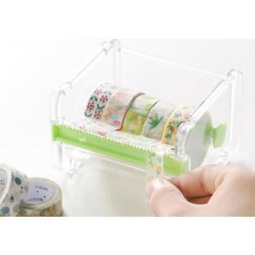 Stationery Masking Tape Cutter Washi Tape Storage Organizer Cutter Office Tape Dispenser Office Supplies