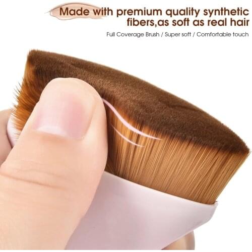 Foundation Brush Makeup Brush Tool Professional Natural Hair Soft Smooth BB Cream Cosmetics Brush Loose Powder Flat Brush