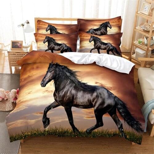 3D Horse Bedding Set Queen Bedding Duvet Cover Set Bedding Set Bed Cover Cotton Queen Bedroom Bed Cover Set Bed Set Bedding