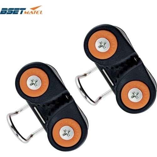 2PCS Composite 2 Row Matic Ball Bearing Cam Cleat with leading Ring Pilates Equipment Boat Fast Entry Rope Wire Fairlead Saiboat