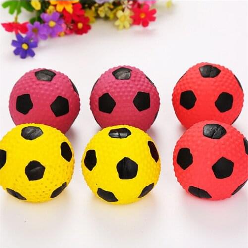 Colorful Toys Football Dog Educational Interactive Pet Products Sensory Pet Dogs Molar Voice Latex Novelty Chew Toys