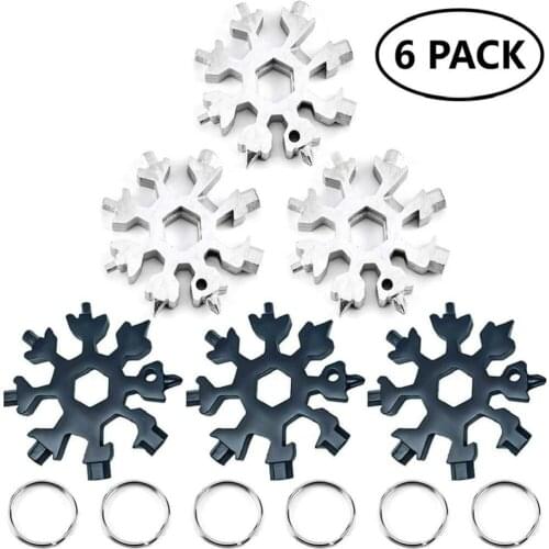 18-in-1 Snowflakes Multi-Tool Screwdriver EDC Multi-Tool for Opener Key chain/Bottle Opener/Outdoor Travel Camping/Gift for Men