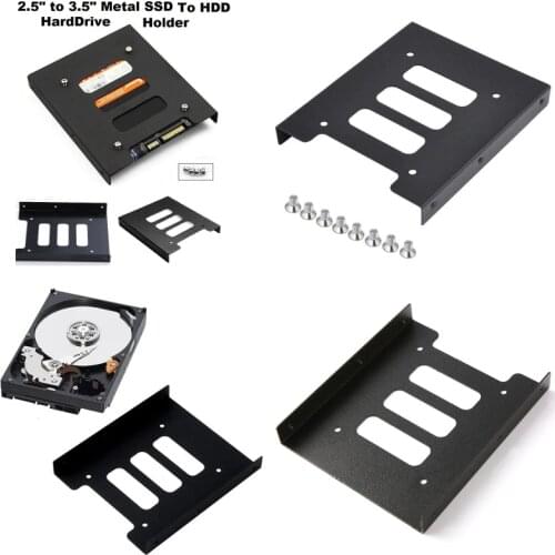 2.5" SSD HDD To 3.5" Mounting Adapter Bracket Dock Hard Drive Holder For PC