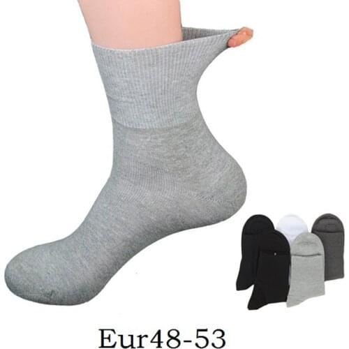 Mens Dress Socks Plus Large Big Size 48,49,50,51,52,53 Business Crew Socks 6 Pairs Classic Men Winter Socks