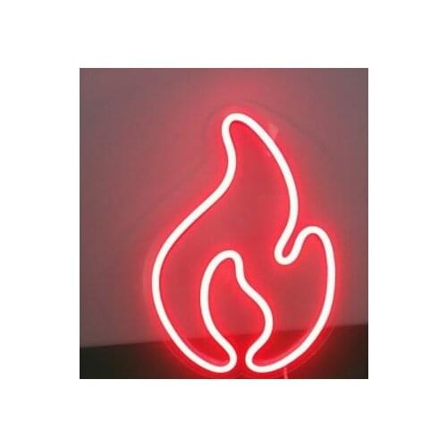 Neon Luminous Flame Table Night Lamp