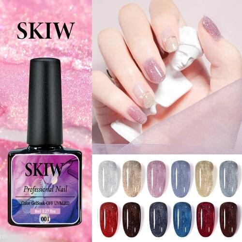 New 2021 Buddy Magnetic Cat Eye Gel Nail Polish Art Glitter Uv Gel Nail Polish Sequins Glitter Reflective Diamond Dust