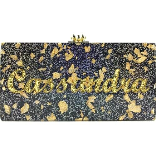 OC4057 2019 latest custom design promotional clutch dinner party acrylic clutch OCCI