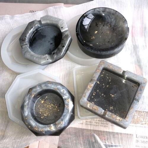 Heart Square Ashtray Resin Silicone Mold For DIY UV Crystal Home Making Findings Supplies Kits