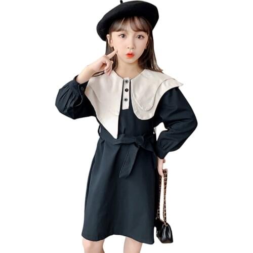 Dress For Girls Patchwork Girls Party Dress 2021 Newest Children Dress Spring Autumn Clothes Girls