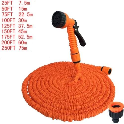25-200FT Hot Expandable Magic Flexible Garden Water Hose For Car Hose Pipe Plastic Hoses garden set to Watering with Spray Gun