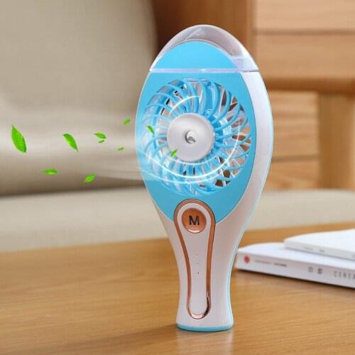3 Colors Handhold Fan Mist Sprayer Fan 1200MA Fashion Cooling Fan 23ML Water Capacity 3.5 Hours Time Setting Humidifier Fan