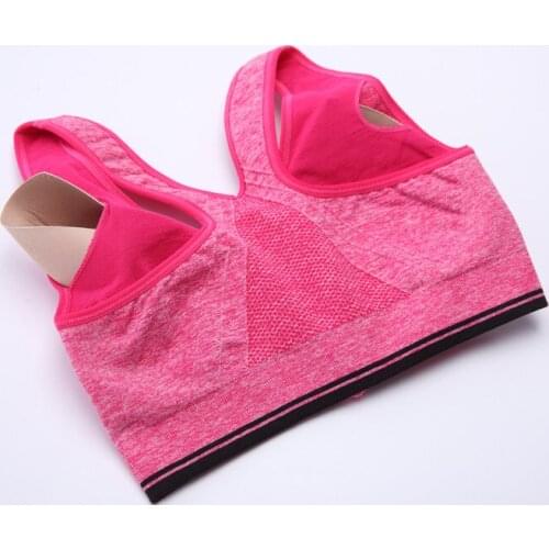 Athletic Sports Bras Professional Front Zipper Yoga Sports bra female Racerback fitness bustier training bra 3/4 Cup