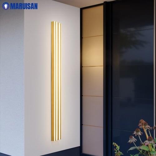 New Outdoor Waterproof Modern Fashion LED Wall Lights With Remote Living Room Bedroom Corridor Porch Black Indoor Lamp Lighting