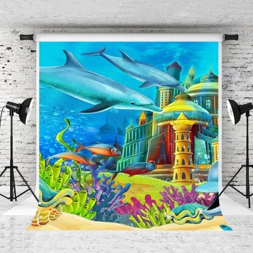 VinylBDS10X10FT Penteadeira Underwater World For Children Background Backdrop Backgrounds For Photo Studio