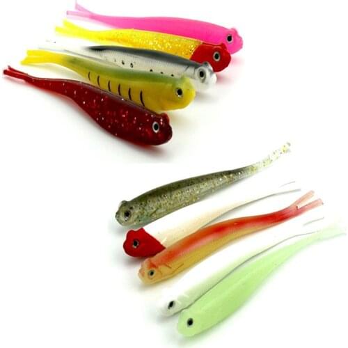 100Pcs Soft Tiddler Fishing Lure 13CM/8.5G Pesca Artificial Soft Fishing Tackle Peche Leurre Souple Shad Worm Swimbaits