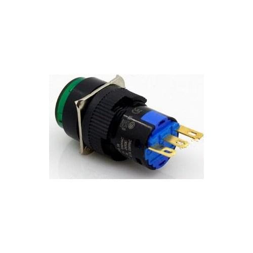 16MM Switch Self-locking Round indicator 5A 220VAC SPDT (1a+1b not LED ) K16-311 DIP3 red colour new and original