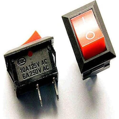 20PCS/Lot KCD1-101 Power Rocker boat Switch 10A/125V Red