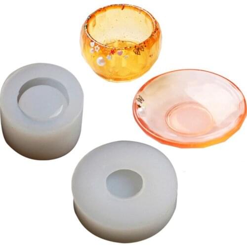 2018 Concrete Molds DIY Silicone Mould Handmade Small Bowl Container Plate Mould Crystal Epoxy UV Resin Dry Flower Mould