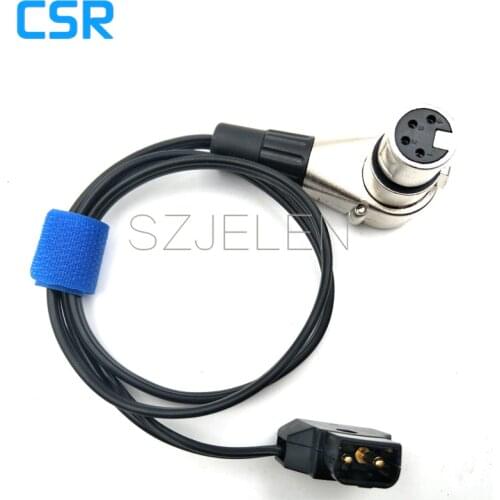 D-Tap Male to Female Angle 4-Pin XLR Cable for Power Supply Battery Adapter 0.6m